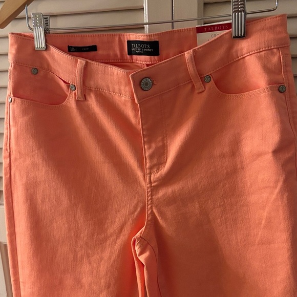 NWT Talbots Women's Ankle Jeans in Vibrant Coral - Picture 3 of 7